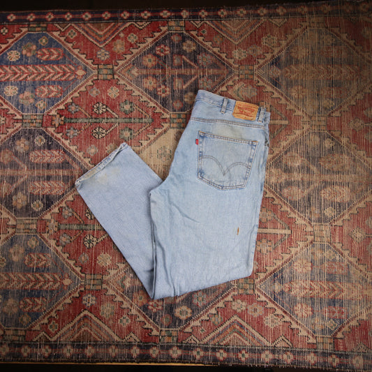 Levi's 550 W40 L32 Tapered Leg Relaxed Fit Blue Denim Jeans