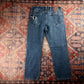 Wrangler W36 L28 Straight Leg Classic Ripped Style Blue Denim Jeans