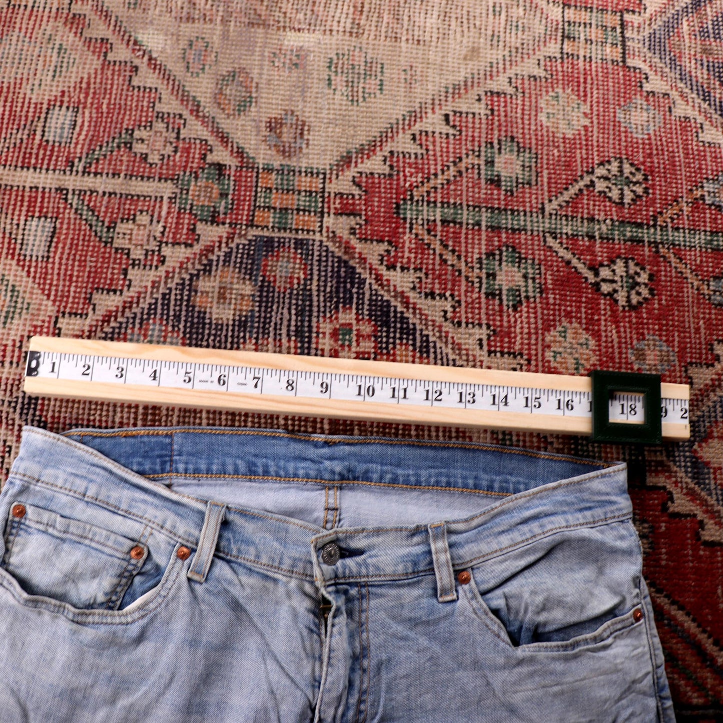 Levi's 501 Red Tab W36 L27 Original Fit Classic Ripped Style Blue Denim Jeans