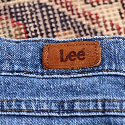 Lee W38 L29 Straight Leg Relaxed Fit Blue Denim Jeans