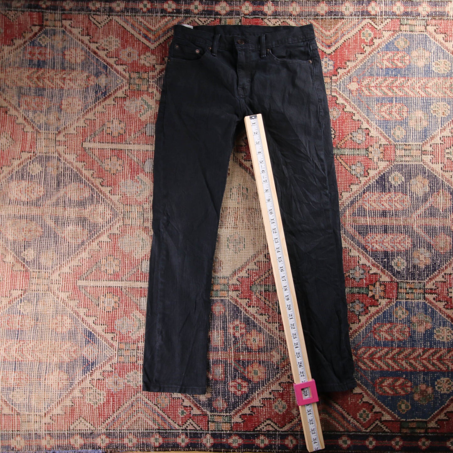 Levi's Red Tab W30 L29 Straight Leg Black Denim Jeans