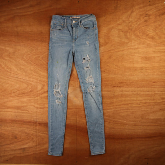 Levi's 720 Red Tab W24 L29 Super Skinny Blue Denim Jeans