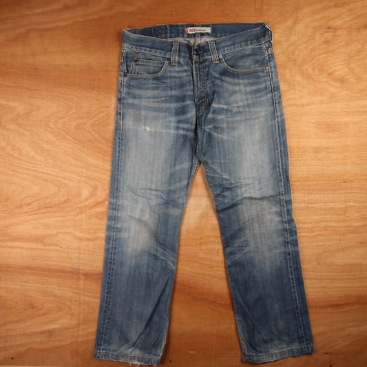 Levi's 506 Red Tab W36 L28 Straight Leg Blue Denim Jeans