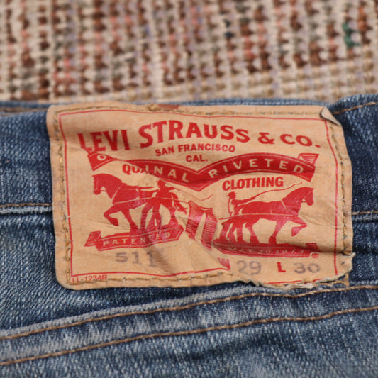 Levi's 511 W30 L29 Slim Fit Blue Denim Jeans