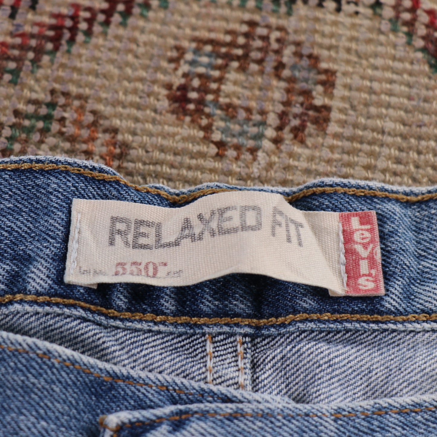 Levi's 550 Red Tab W38 L29 Tapered Leg Relaxed Fit Blue Denim Jeans