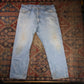 Wrangler W38 L30 Straight Leg Relaxed Fit Blue Denim Jeans