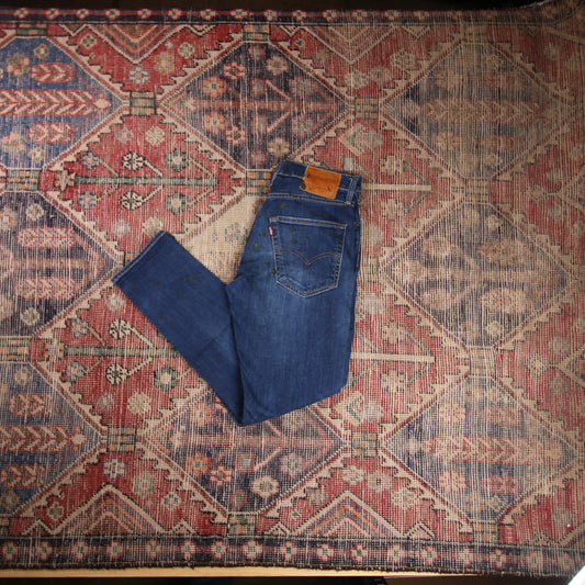 Levi's 512 W28 L28 Tapered Leg Slim Fit Blue Denim Jeans