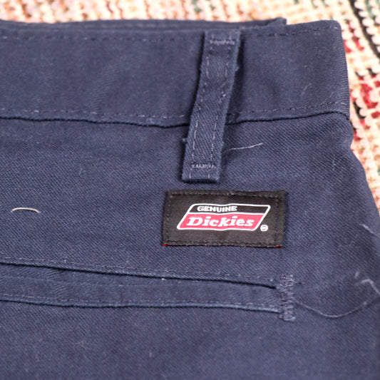 Dickies W36 L30 Straight Leg Blue Cotton Blend Trousers