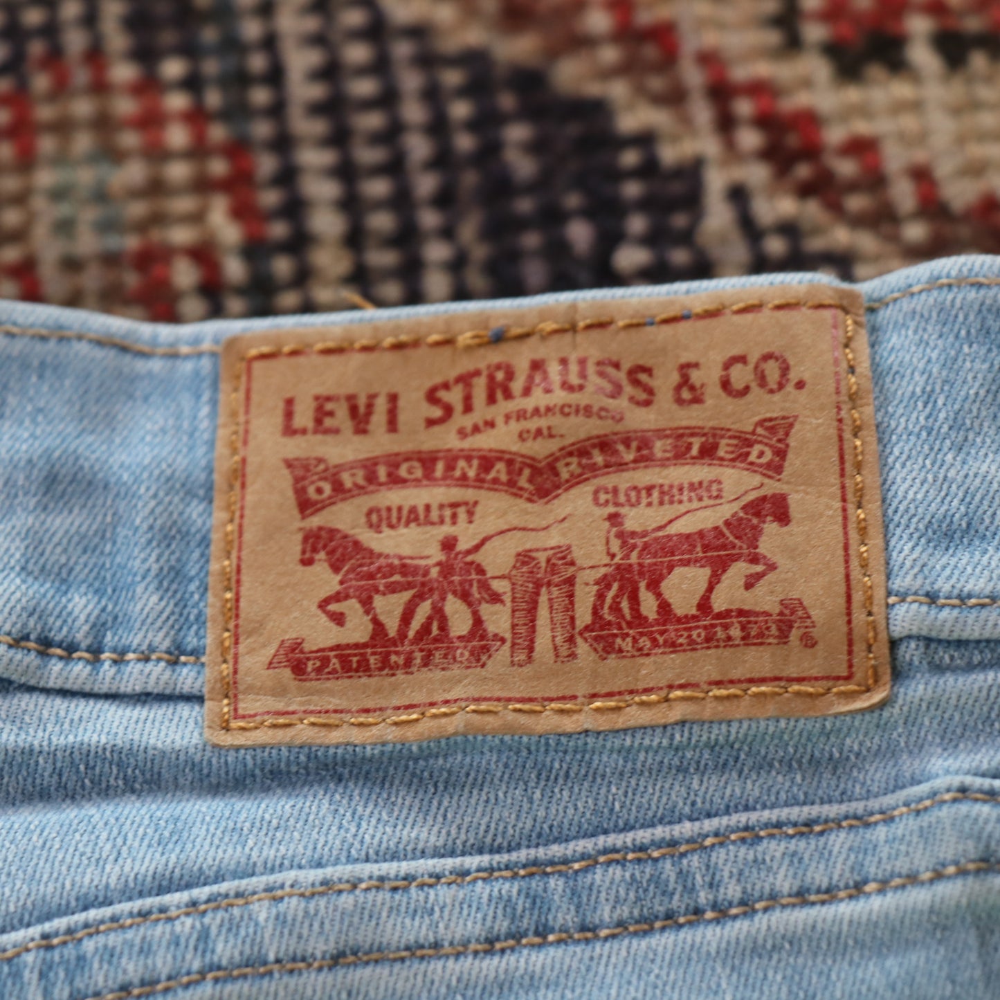 Levi's 720 Red Tab W26 L27 Super Skinny Blue Denim Jeans