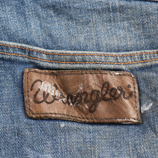 Wrangler W34 L30 Straight Leg Relaxed Fit Blue Denim Jeans