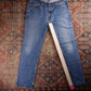 Levi's Orange Tab W38 L34 Straight Leg Classic Ripped Style Blue Denim Jeans