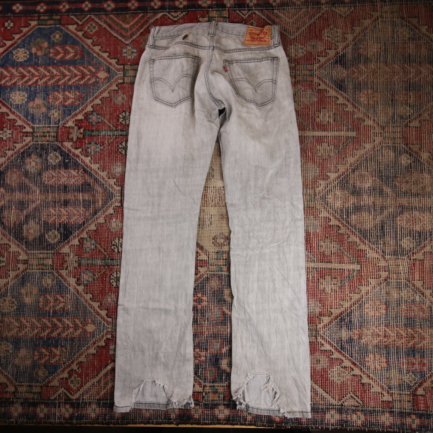 Levi's W30 L32 Straight Leg Grey Denim Jeans