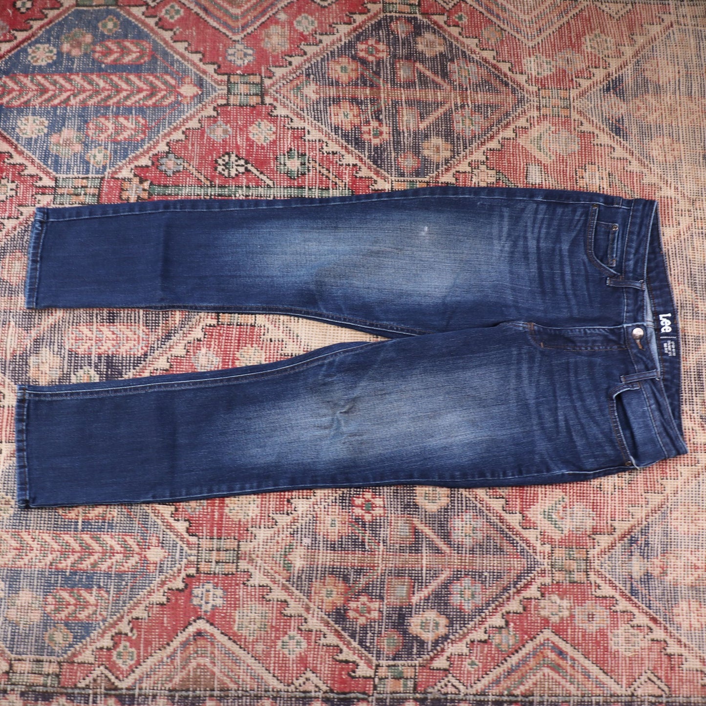 Lee W30 L28 Straight Leg Blue Denim Jeans