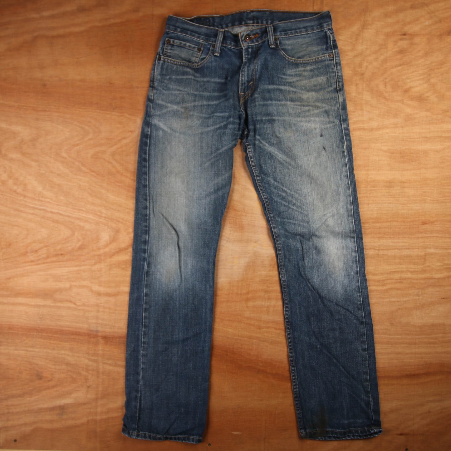 Levi's 514 Red Tab W32 L32 Straight Leg Blue Denim Jeans
