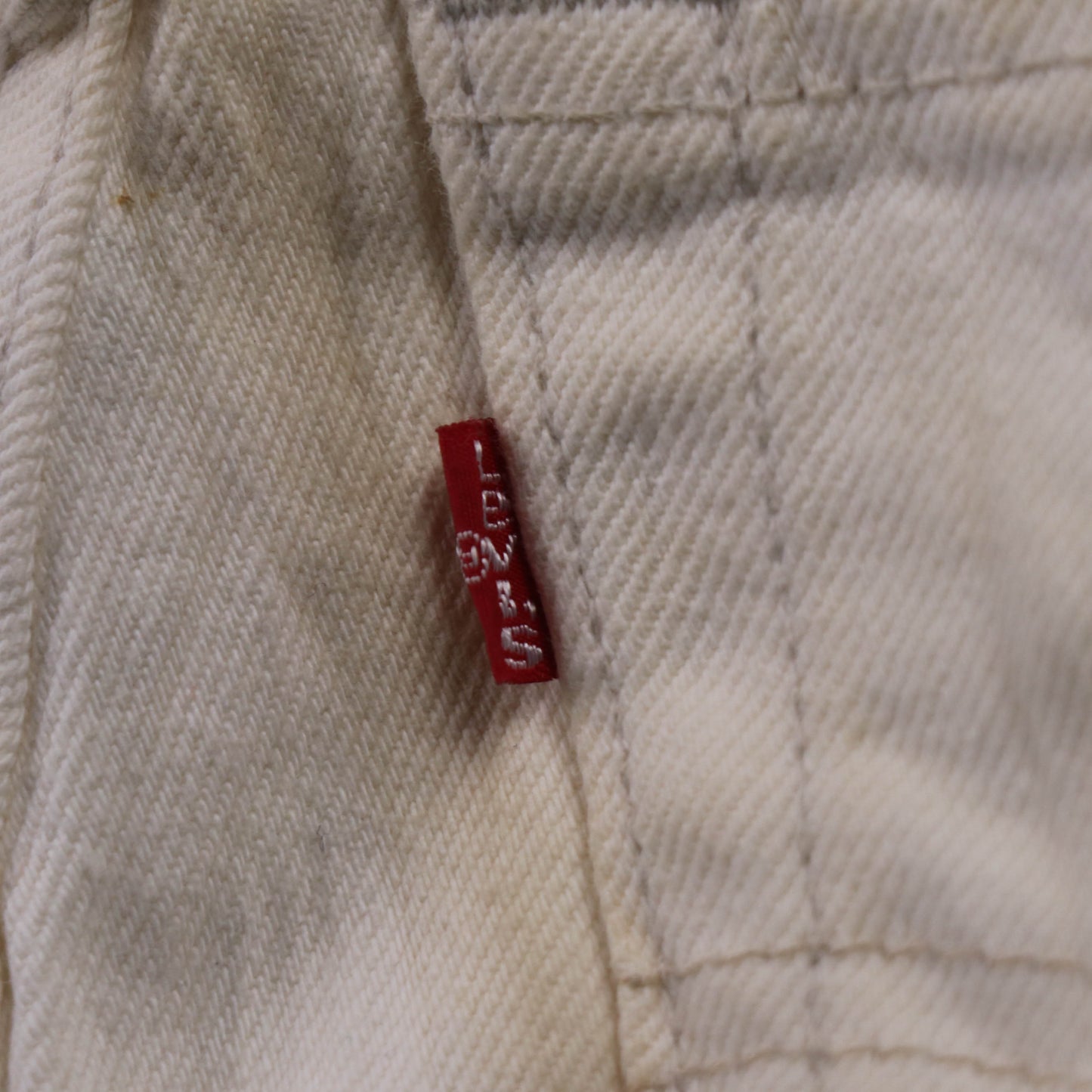 Levi's 531 Red Tab W24 L25 Relaxed Fit White Denim Jeans