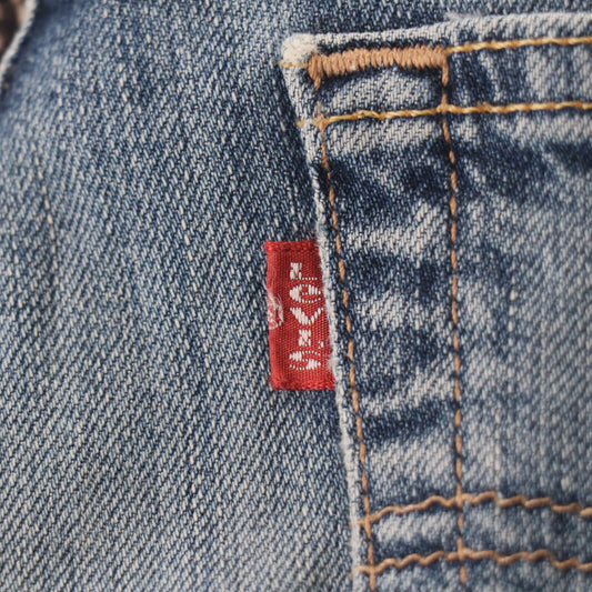 Levi's 529 Red Tab W32 L29 Bootcut Slim Fit Blue Denim Jeans