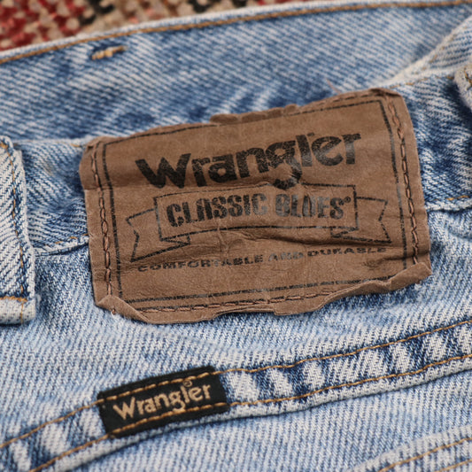 Wrangler W34 L30 Straight Leg Relaxed Fit Blue Denim Jeans
