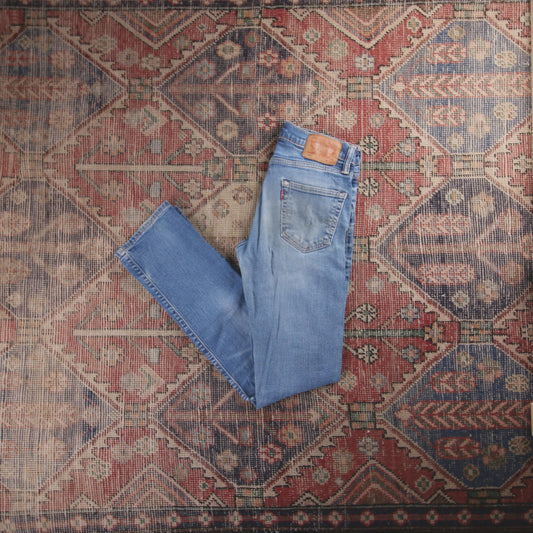 Levi's 504 Red Tab W30 L32 Straight Leg Regular Fit Blue Denim Jeans