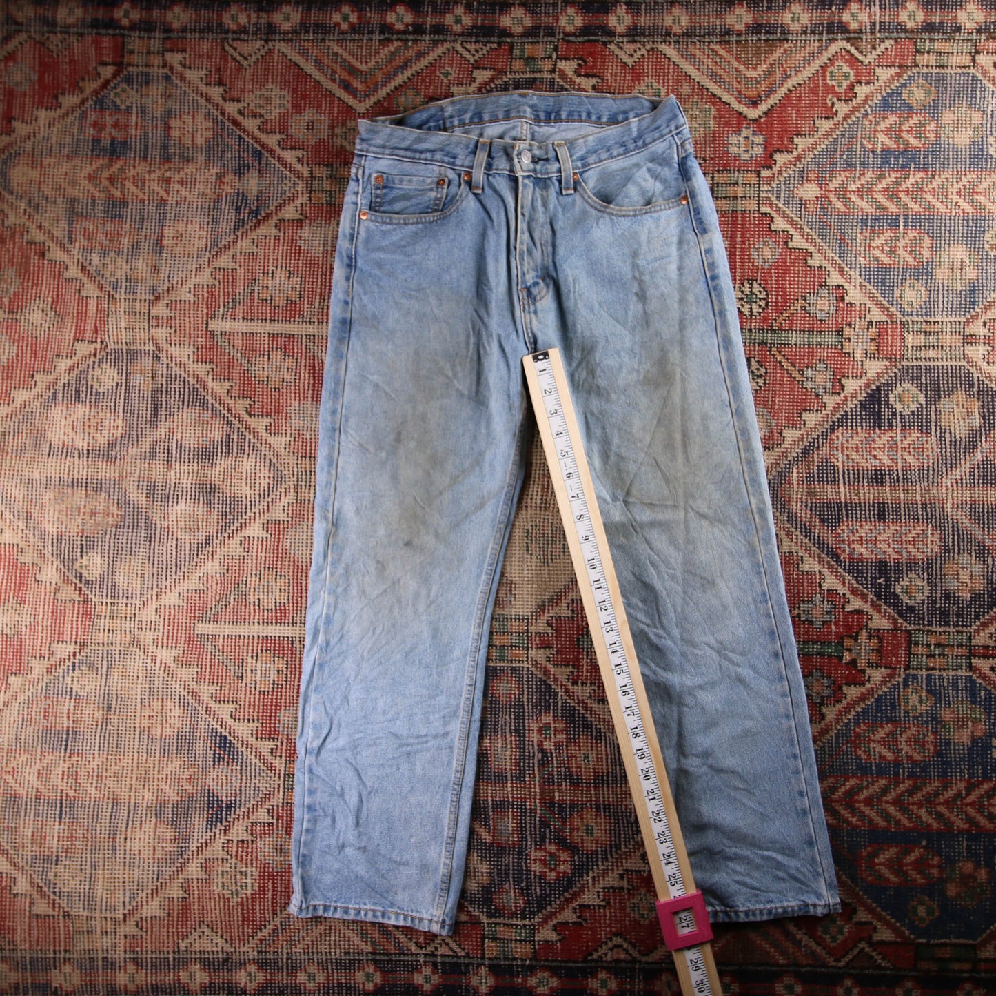 Levi's 505 Red Tab W32 L27 Straight Leg Regular Fit Blue Denim Jeans