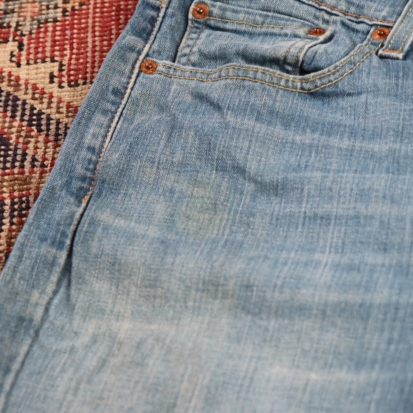 Levi's W34 L31 Straight Leg Blue Denim Jeans