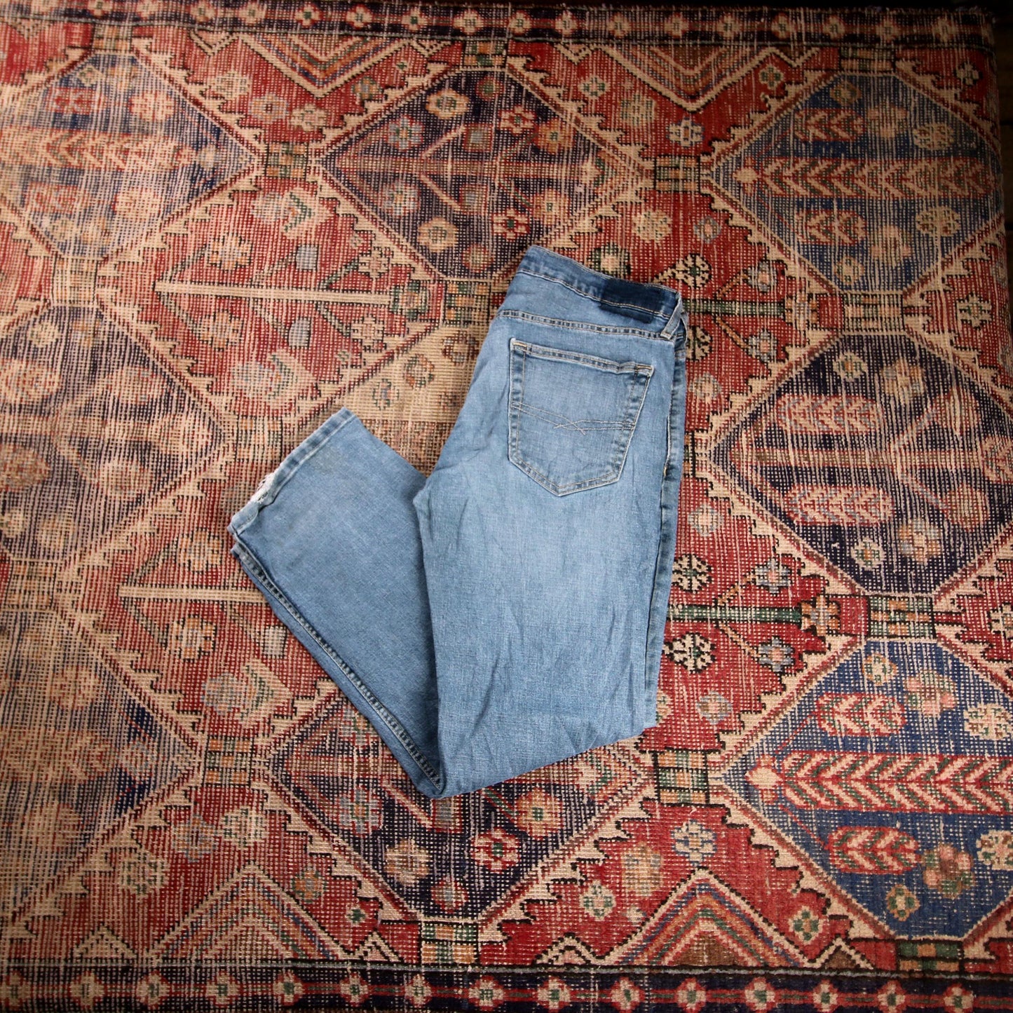 Levi's W32 L29 Straight Leg Relaxed Fit Blue Denim Jeans