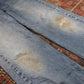 Levi's 505 W34 L31 Straight Leg Regular Fit Classic Ripped Style Blue Denim Jean