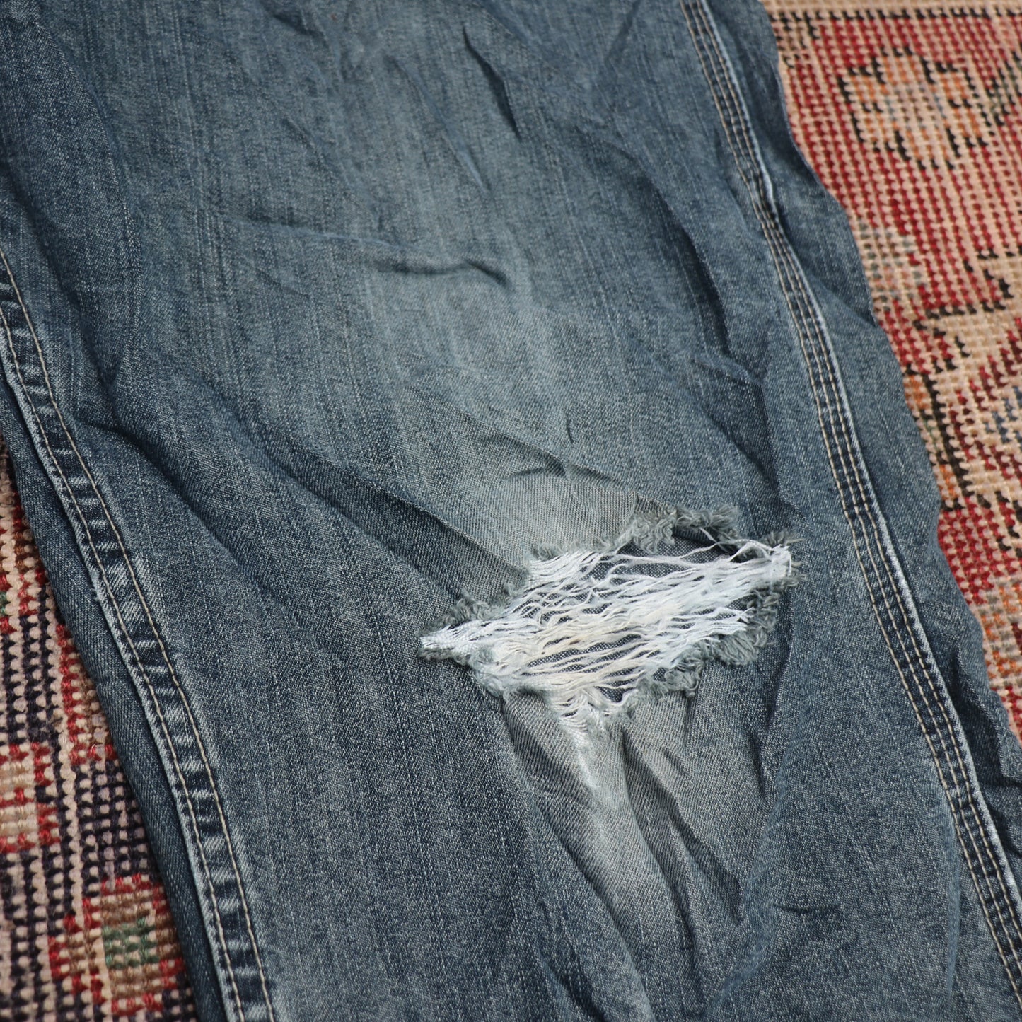 Lee W34 L31 Carpenter Classic Ripped Style Blue Denim Jeans