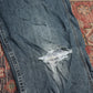 Lee W34 L31 Carpenter Classic Ripped Style Blue Denim Jeans