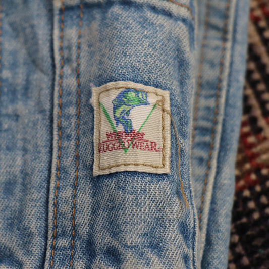 Wrangler W40 L30 Carpenter Style Classic Ripped Style Blue Denim Jeans