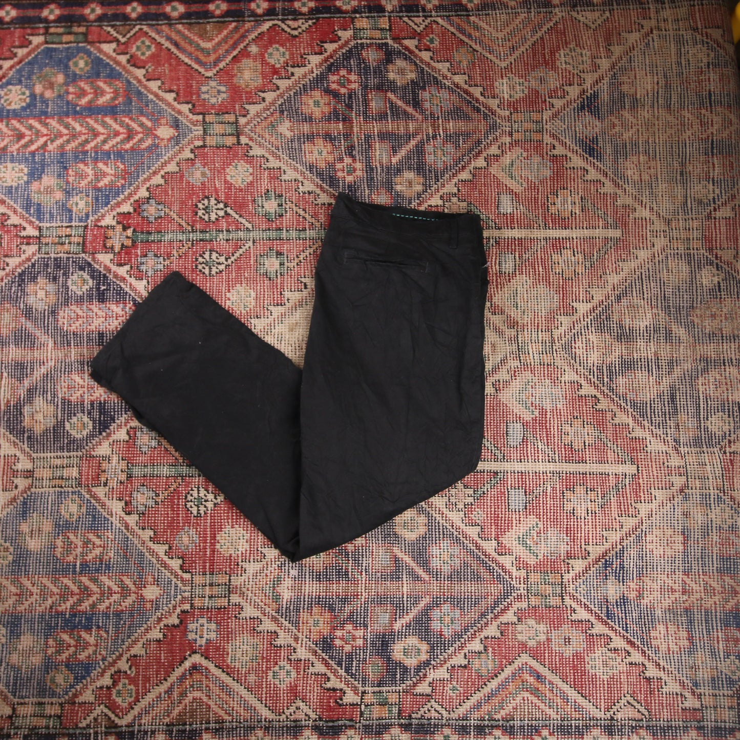 Lee W38 L26 Straight Leg Regular Fit Black Denim Trousers