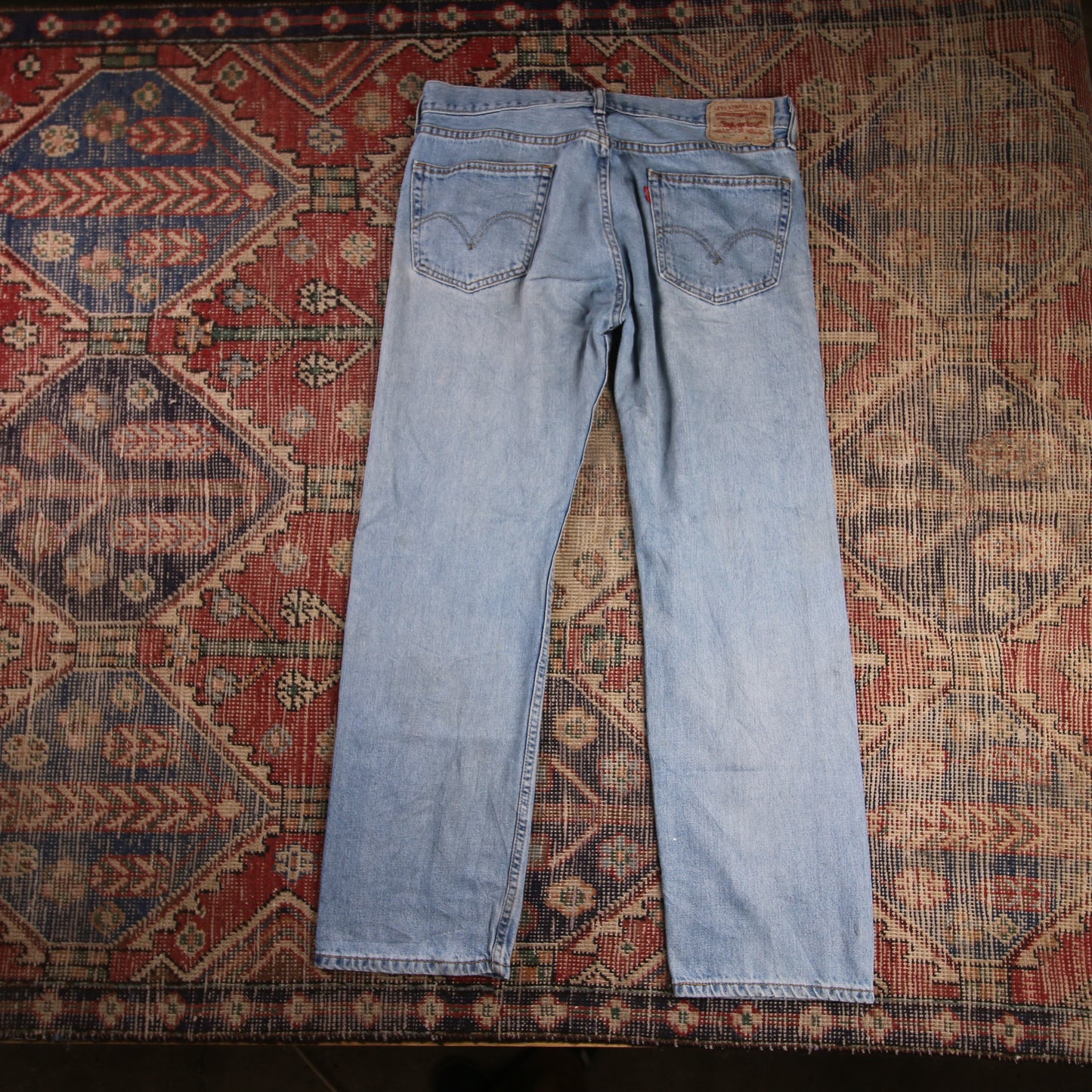 Levi's 505 W34 L29 Straight Leg Regular Fit Blue Denim Jeans