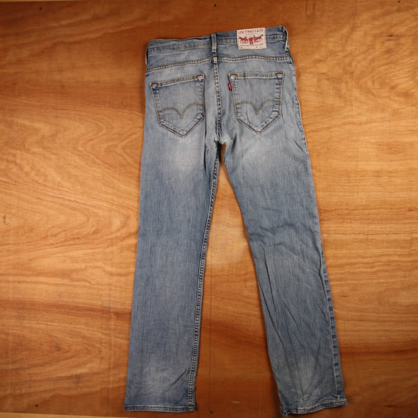 Levi's 505 Red Tab W30 L30 Straight Leg Regular Fit Blue Denim Jeans
