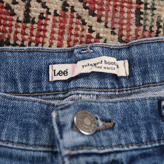 Lee W34 L28 Bootcut Relaxed Fit Blue Denim Jeans