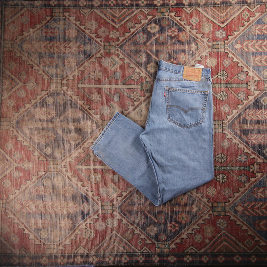 Levi's 505 Red Tab W36 L28 Straight Leg Regular Fit Blue Denim Jeans