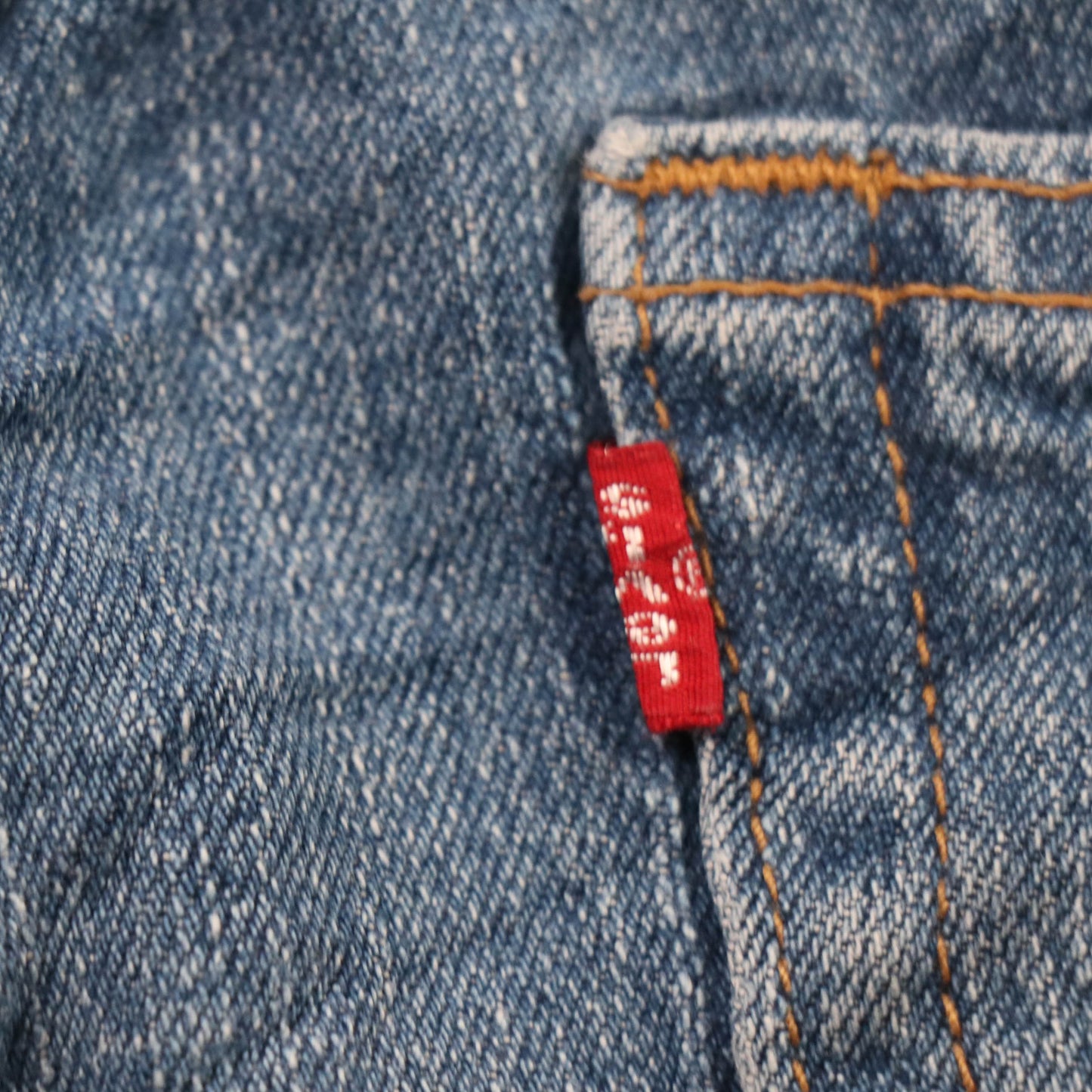 Levi's 505 Red Tab W34 L420 Straight Leg Regular Fit Blue Denim Jeans