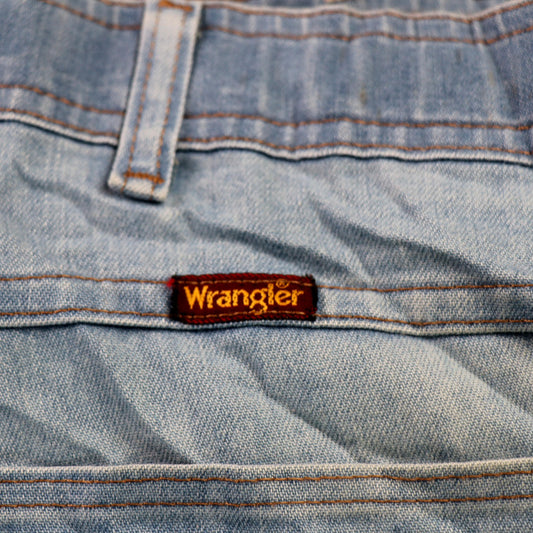Wrangler W36 L28 Straight Leg Relaxed Fit Blue Denim Jeans