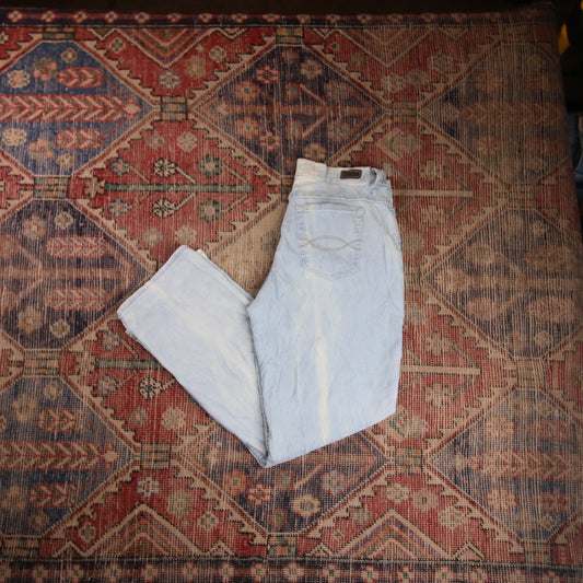 Lee W32 L28 Straight Leg Relaxed Fit Blue Denim Jeans