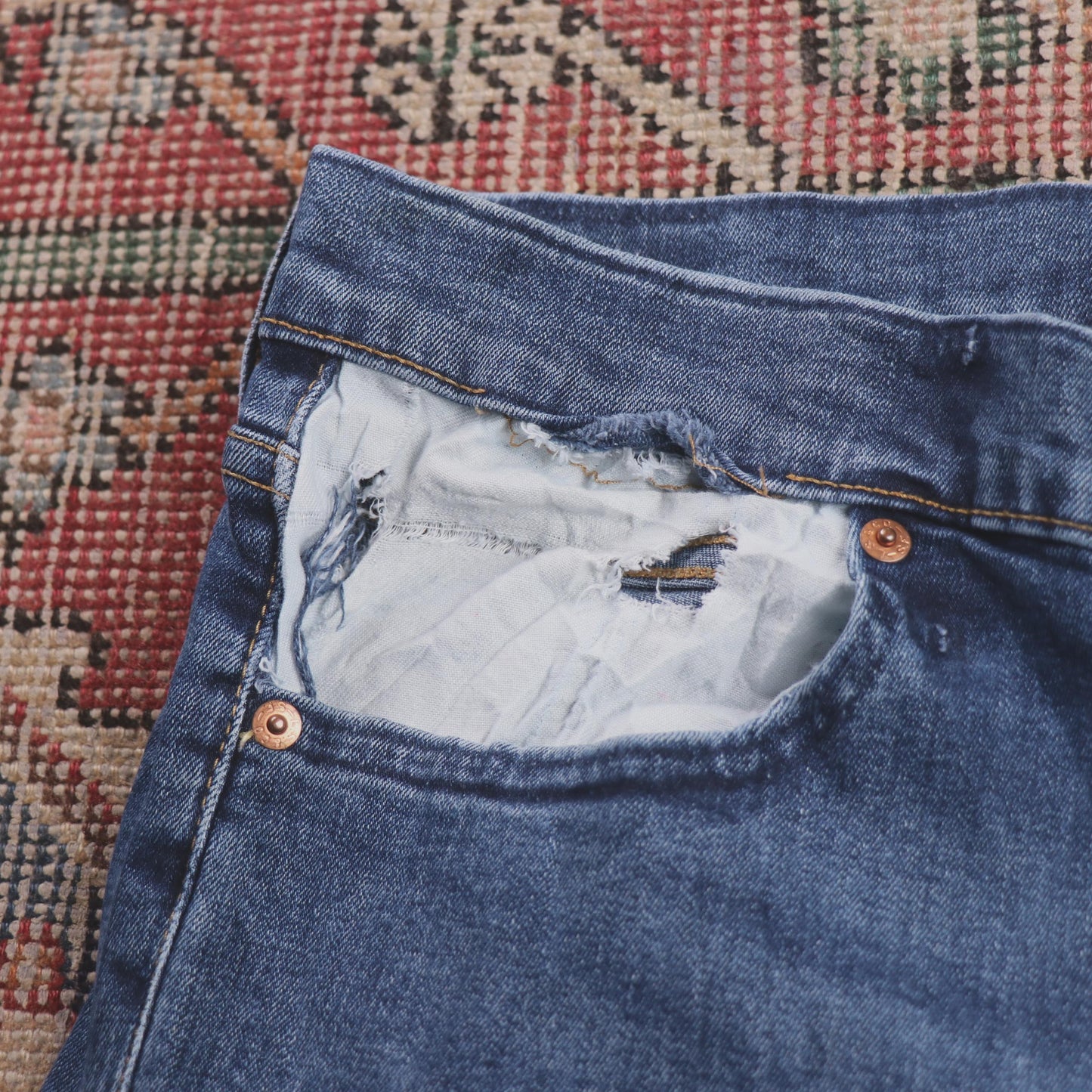 Levi's W30 L31 Straight Leg Blue Denim Jeans