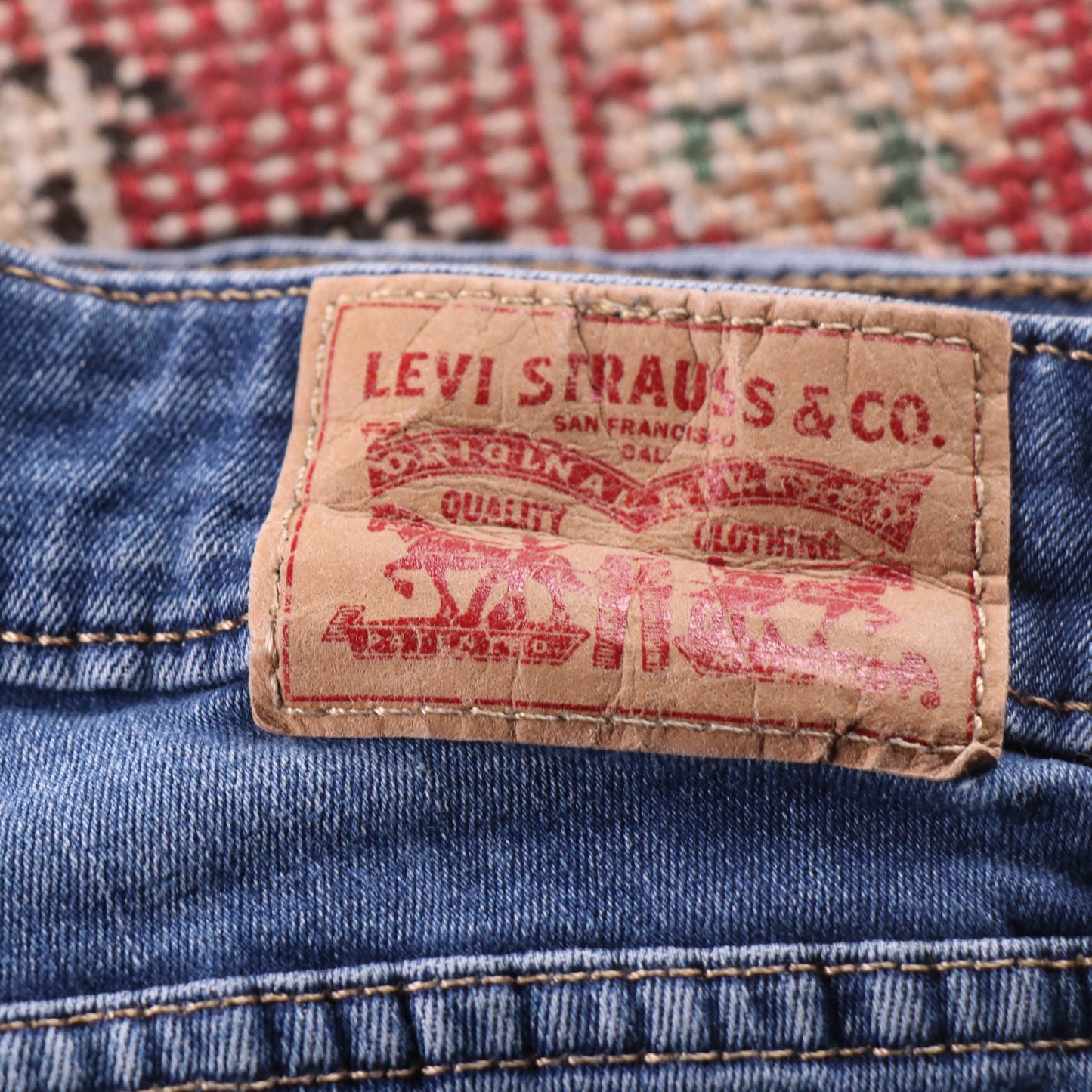 Levi's 711 Red Tab W28 L26 Skinny Blue Denim Jeans