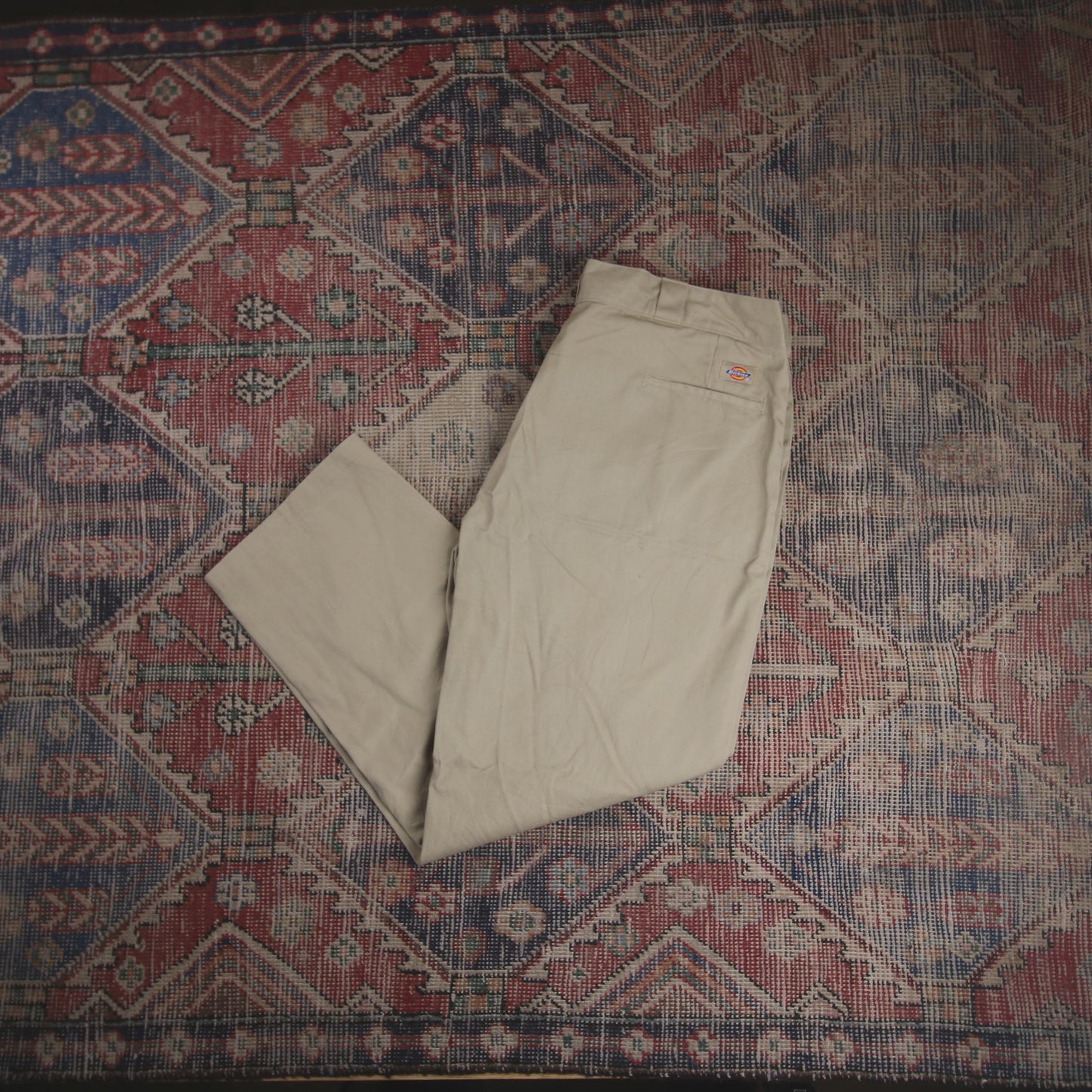Dickies 874 W40 L29 Straight Leg Beige Cotton Blend Trousers