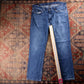 Levi's 505 Red Tab W38 L31 Straight Leg Regular Fit Blue Denim Jeans