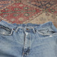 Lee W34 L30 Straight Leg Relaxed Fit Classic Ripped Style Blue Denim Jeans