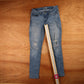 Levi's 711 Red Tab W30 L28 Skinny Classic Ripped Style Blue Denim Jeans