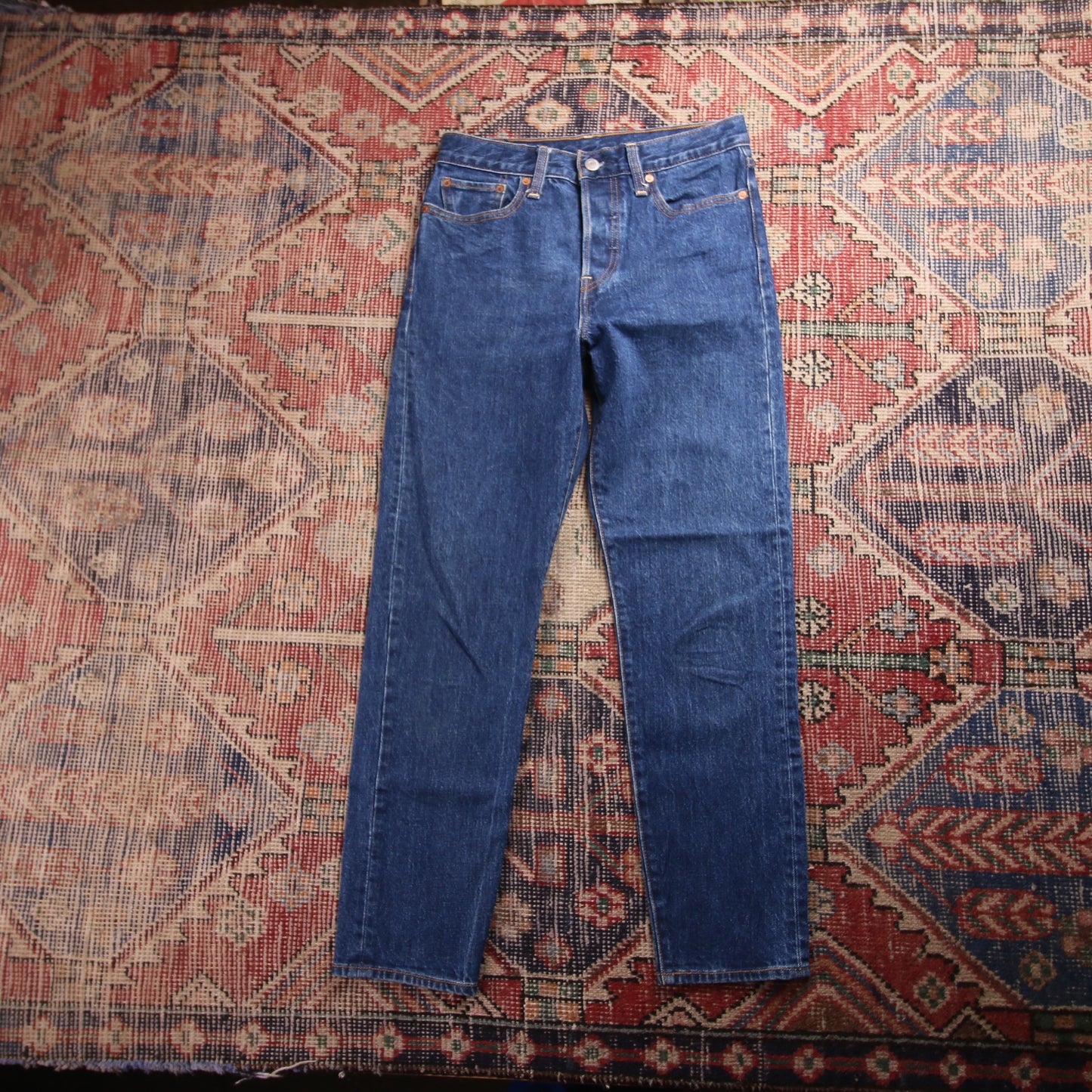 Levi's W28 L27 Tapered Leg Blue Denim Jeans
