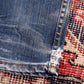Levi's 504 W30 L30 Straight Leg Regular Fit Classic Ripped Style Blue Denim Jean