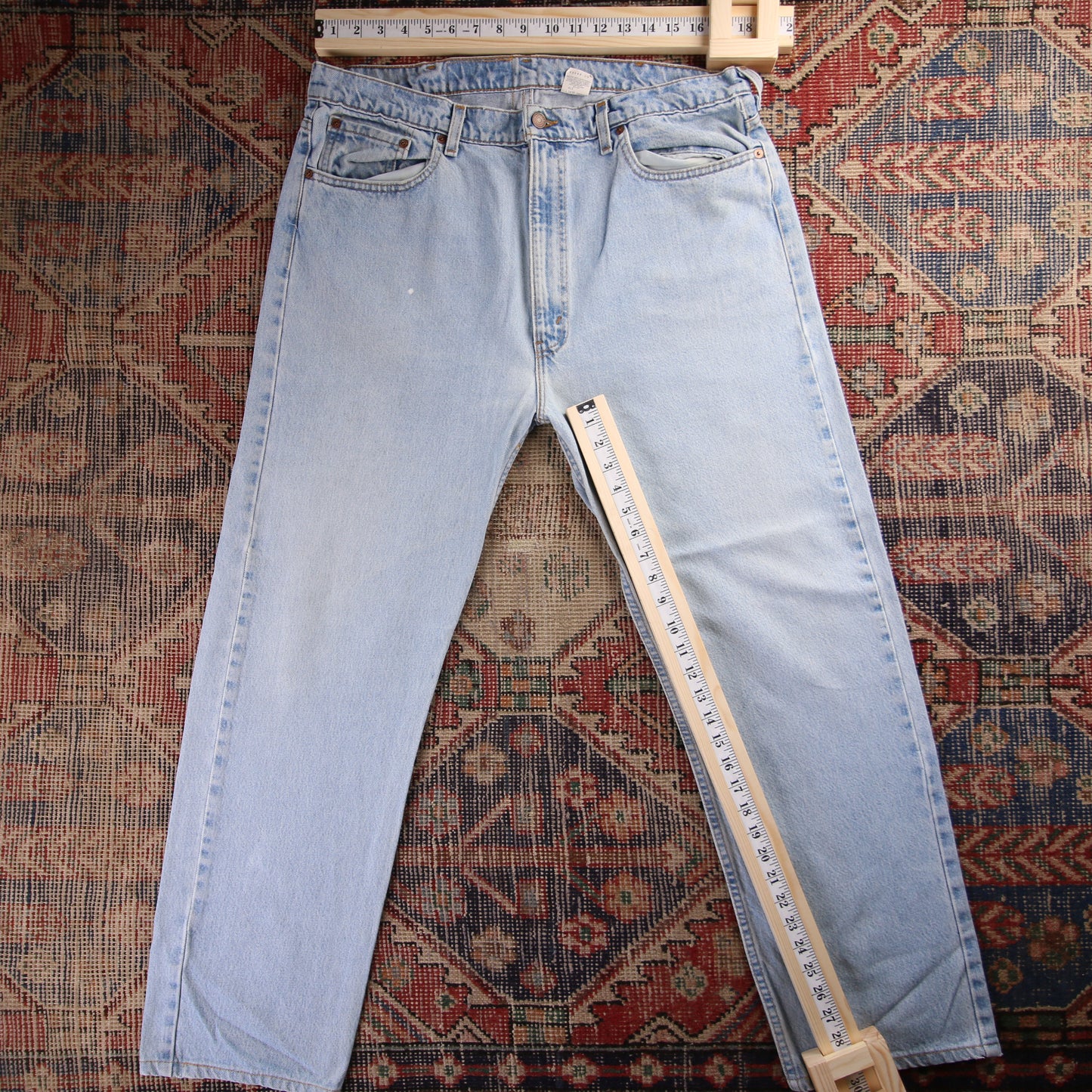 Levi's 505 Red Tab W36 L28 Straight Leg Regular Fit Blue Denim Jeans