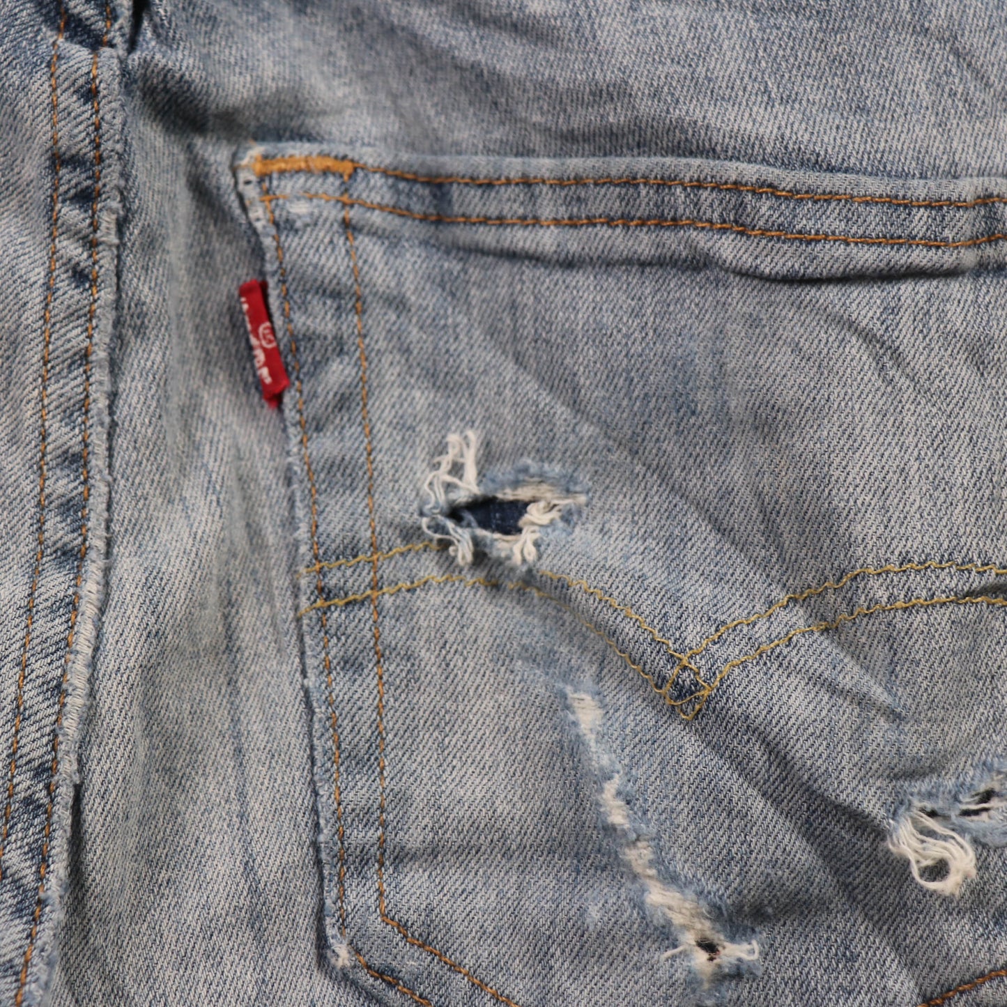 Levi's 517 Red Tab W28 L28 Bootcut Slim Fit Blue Denim Jeans