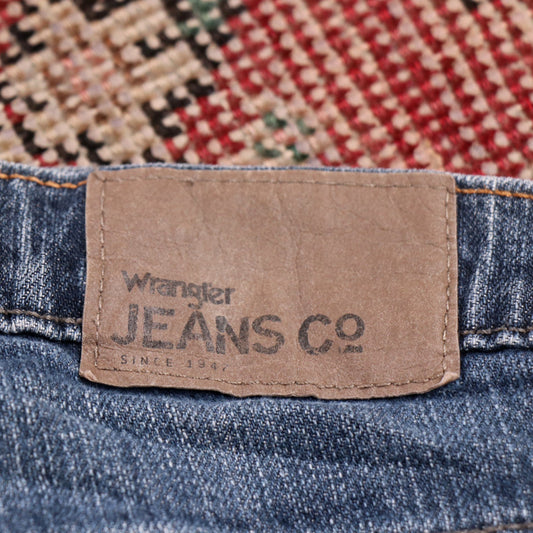 Wrangler W30 L29 Straight Leg Relaxed Fit Blue Denim Jeans