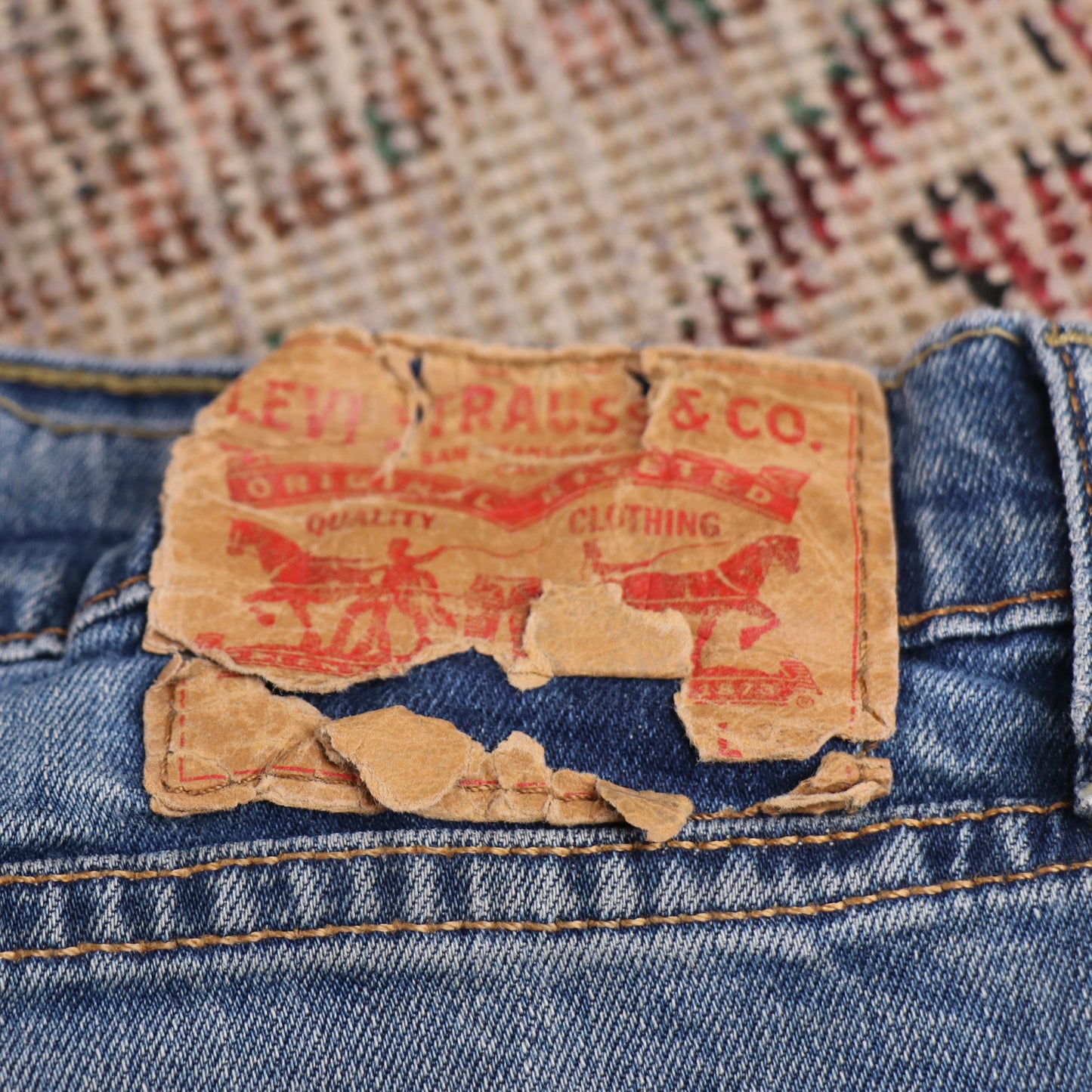 Levi's W32 L29 Straight Leg Blue Denim Jeans
