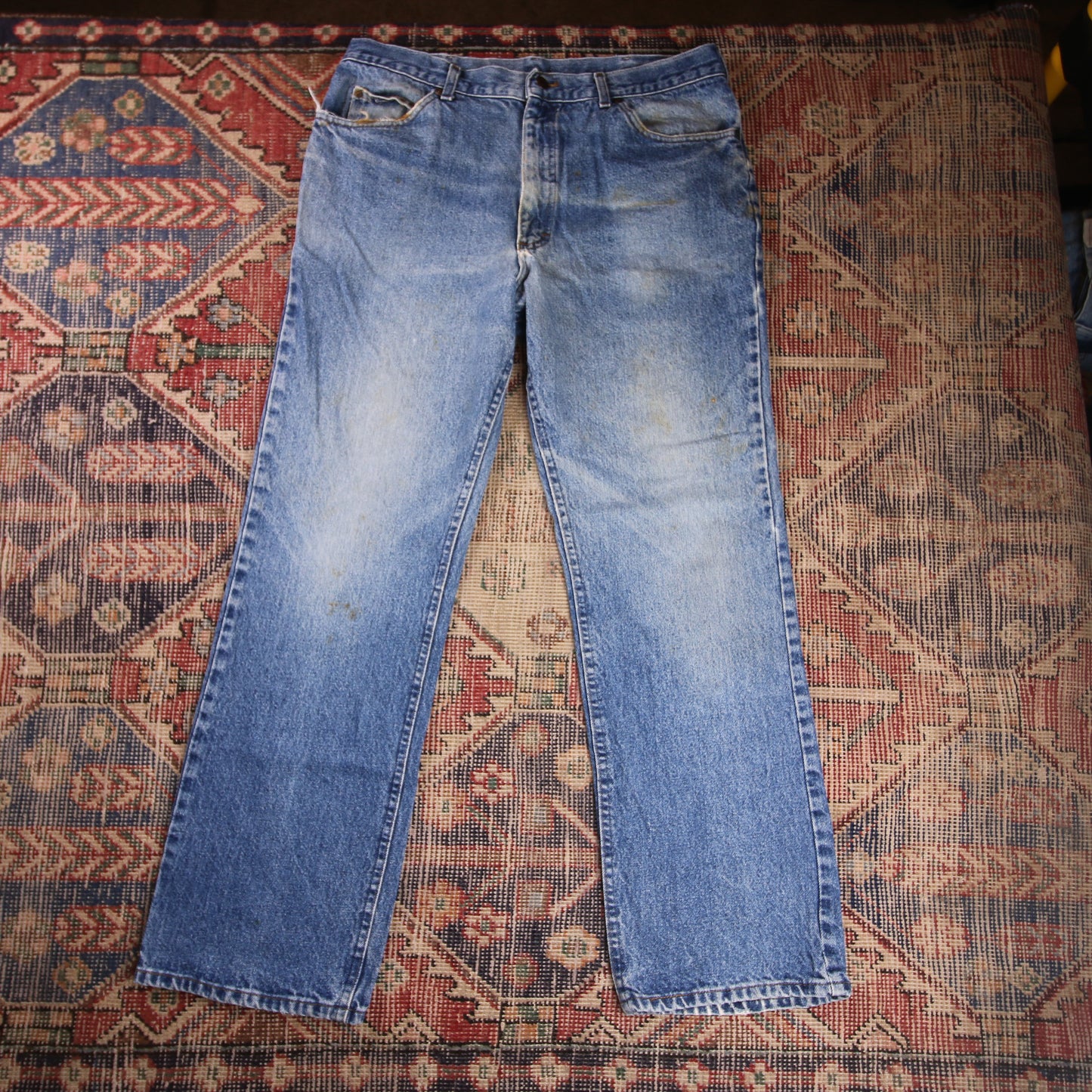 Lee W34 L30 Straight Leg Relaxed Fit Blue Denim Jeans